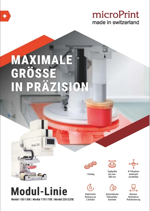Produktbroschüre: Tampondruckmaschine der Modul-Linie