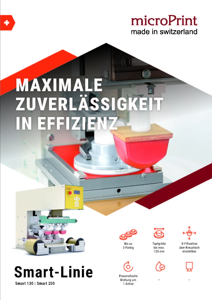 Produktbroschüre: Tampondruckmaschine der Smart-Linie